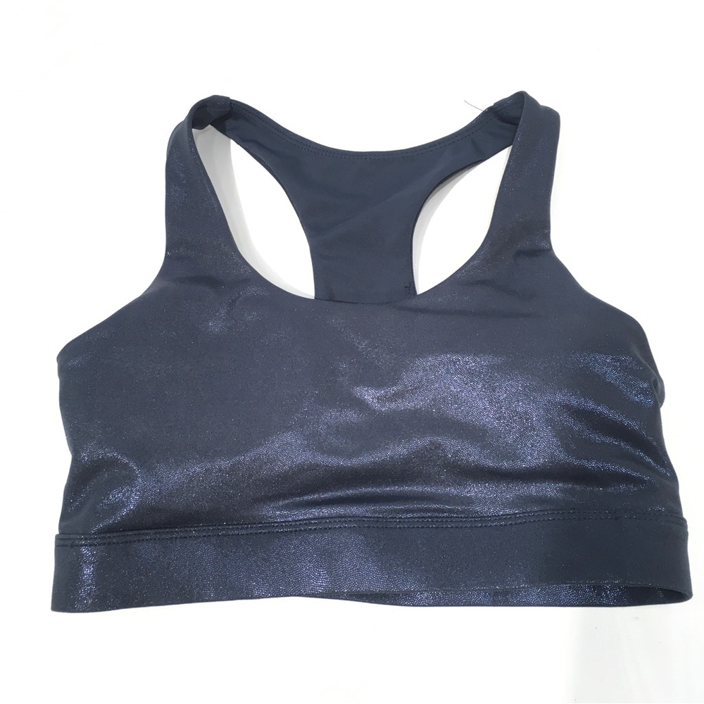 Anthropologie AllFenix Liquid Sports Bra Blue Shimmer